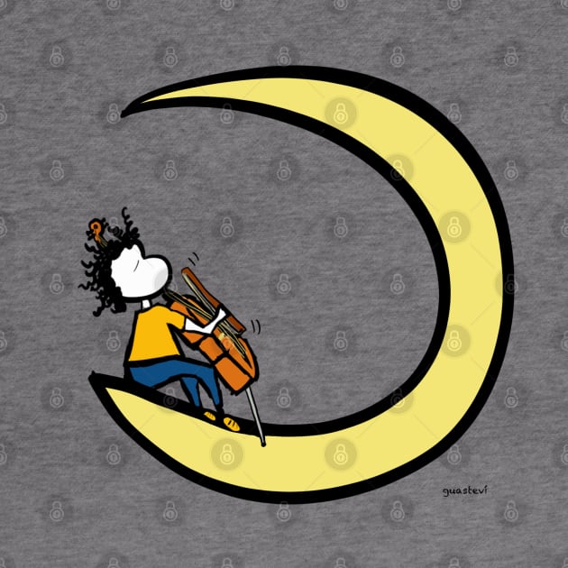 Moon and cello by Guastevi